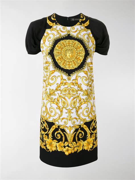 versace baroque print dress a7008 black alternative yswwxc|Versace Baroque.